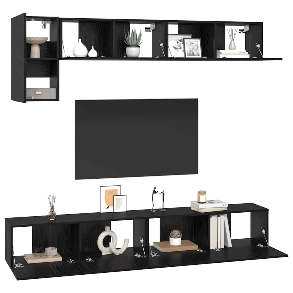 TV szekrény garnitúra 5 pcs Musta tammi 100 x 30 x 30 cm