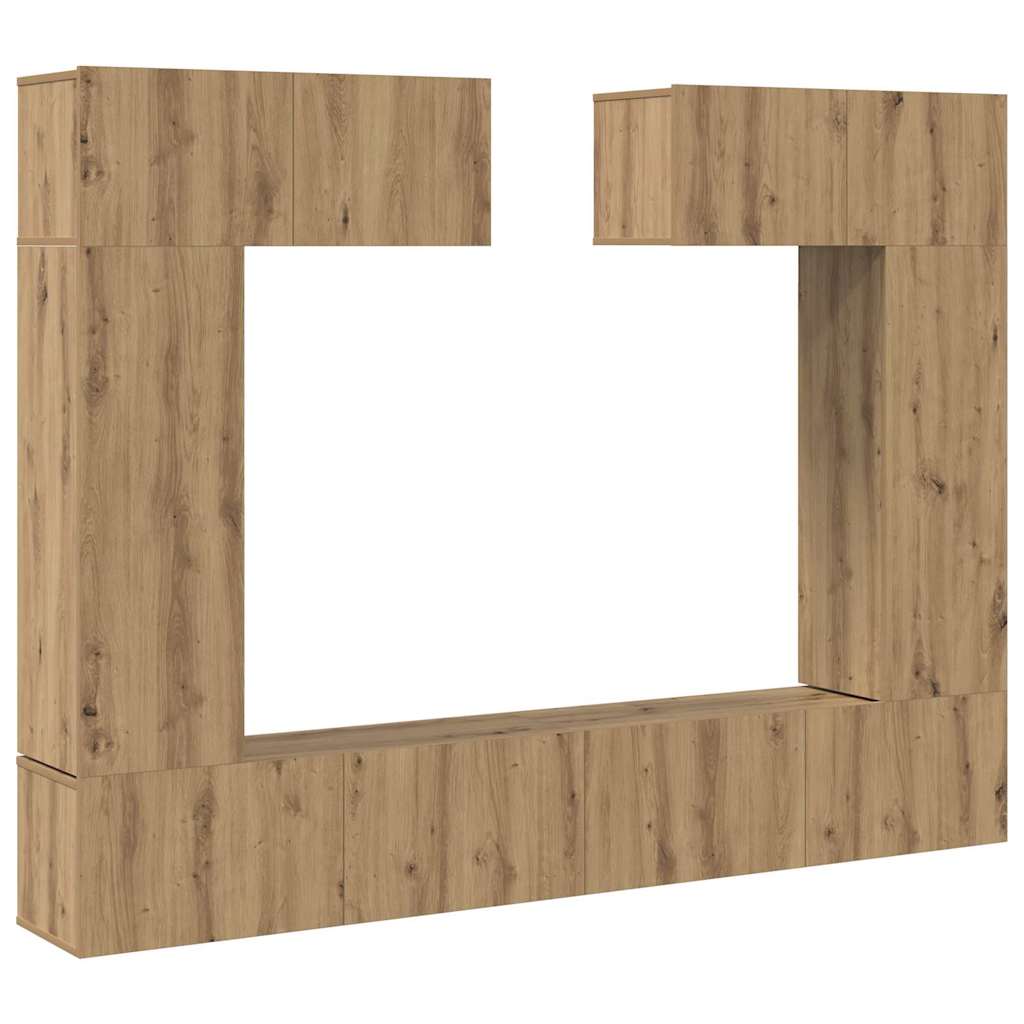 TV Szekrény Szett 6 pcs kézműves tölgy 200 x 30 x 150 cm