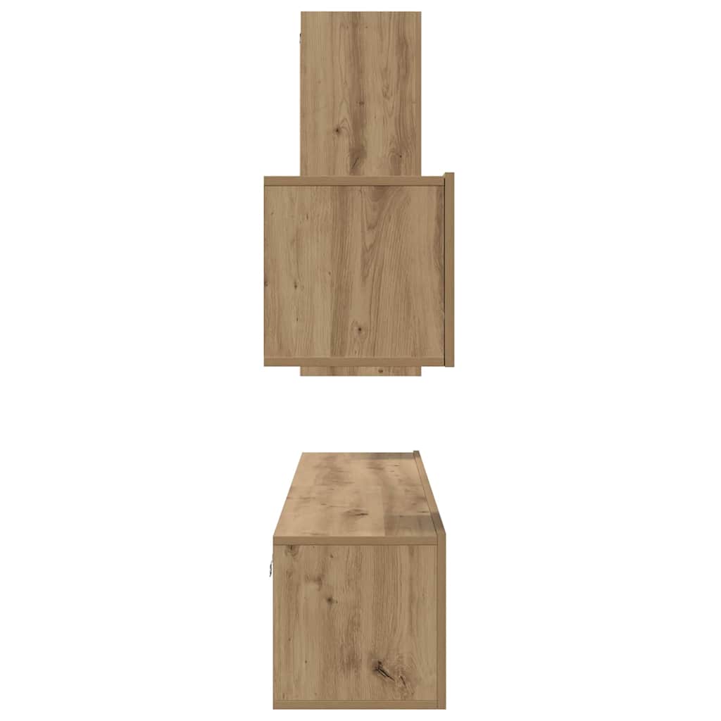 TV szekrény garnitúra 4 pcs kézműves tölgy 30.5 x 30 x 90 cm