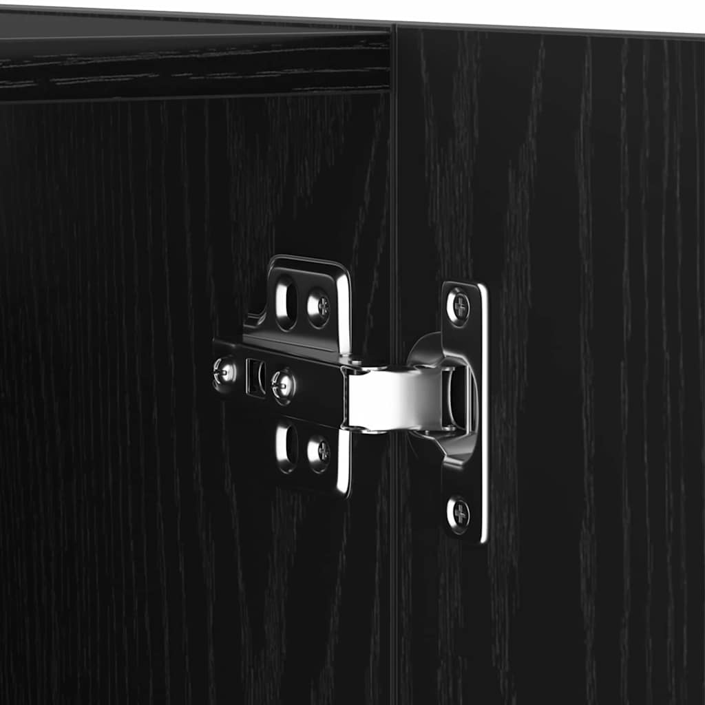 TV szekrény 6 pcs Fekete 160 x 30 x 30 cm Faanyag