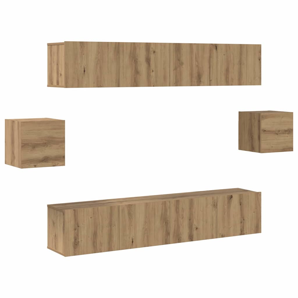 TV szekrény garnitúra 6 pcs Mesteri régi 80 x 30 x 30 cm