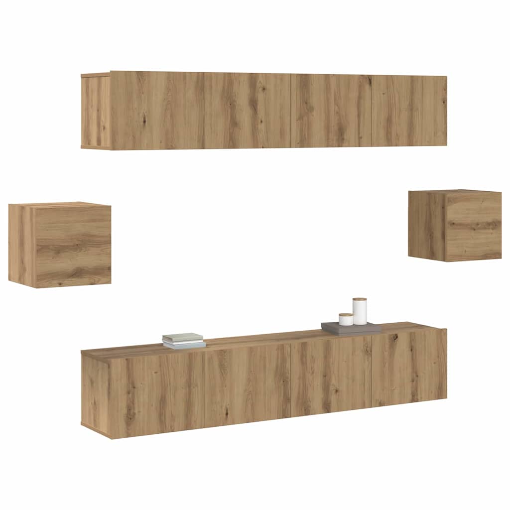 TV szekrény garnitúra 6 pcs Mesteri régi 80 x 30 x 30 cm
