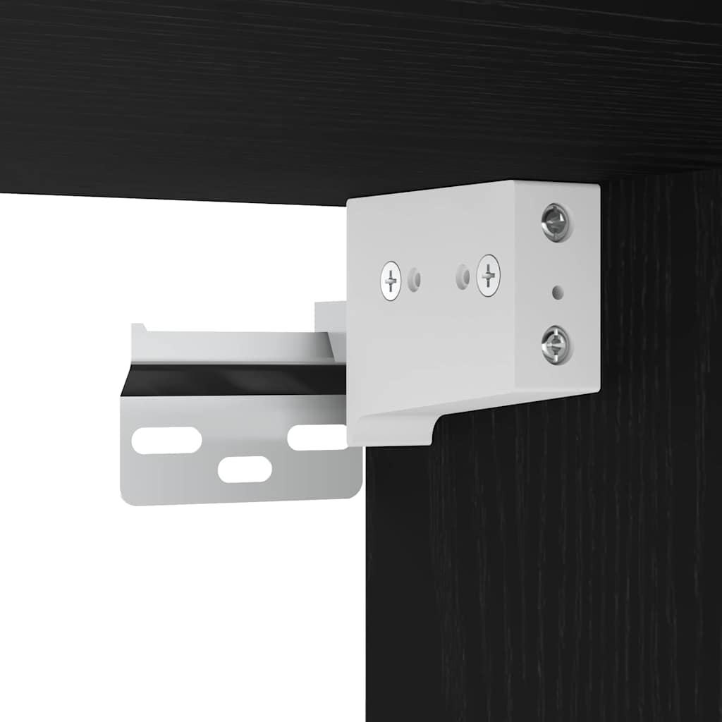 TV szekrény 6 pcs Fekete 80 x 30 x 30 cm Faanyag
