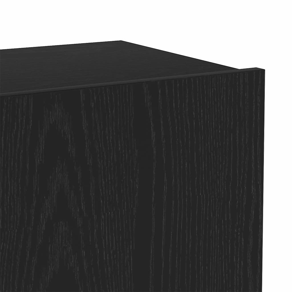 TV szekrény 6 pcs Fekete 80 x 30 x 30 cm Faanyag