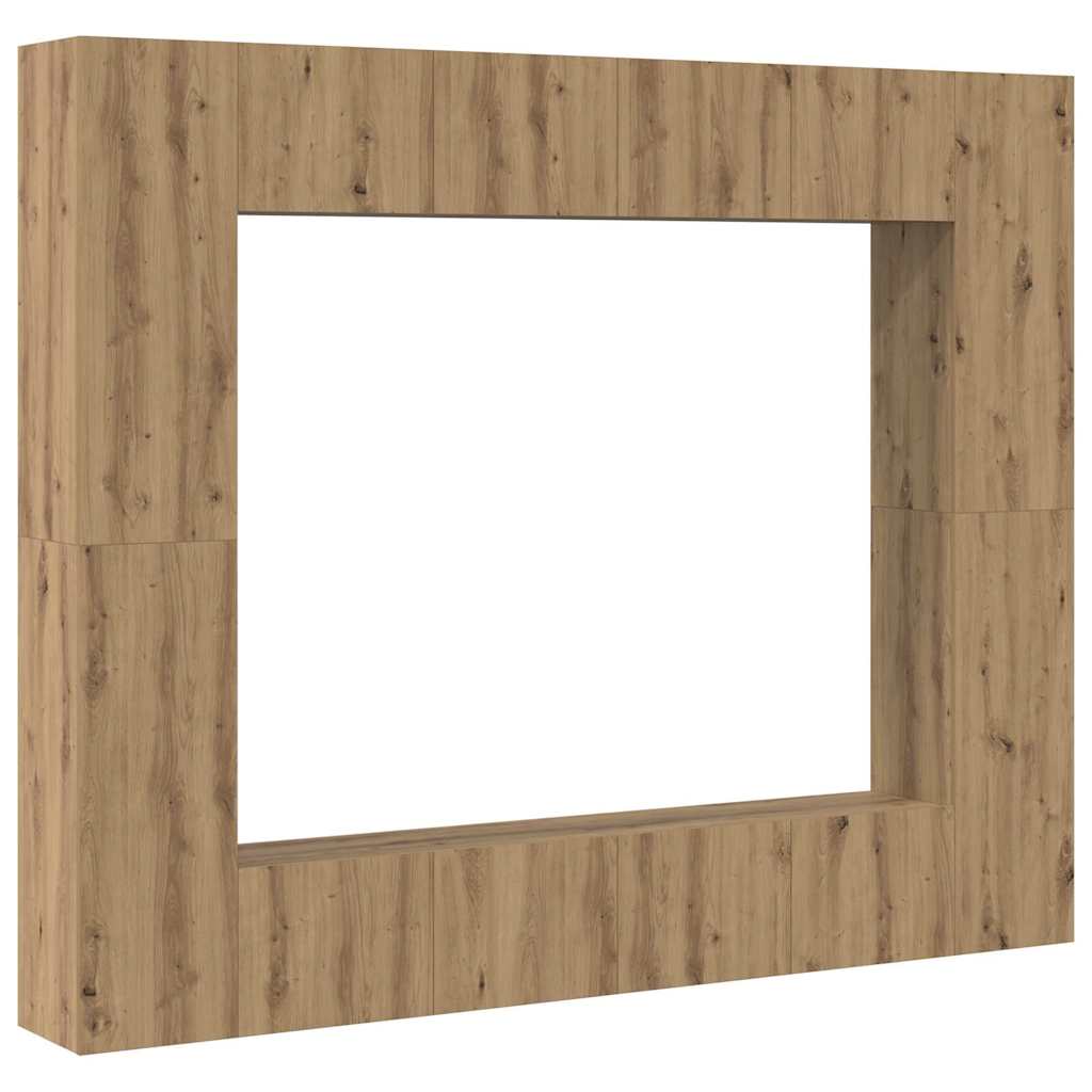 TV szekrény 8 pcs Barna 221 x 30 x 180 cm Faanyag