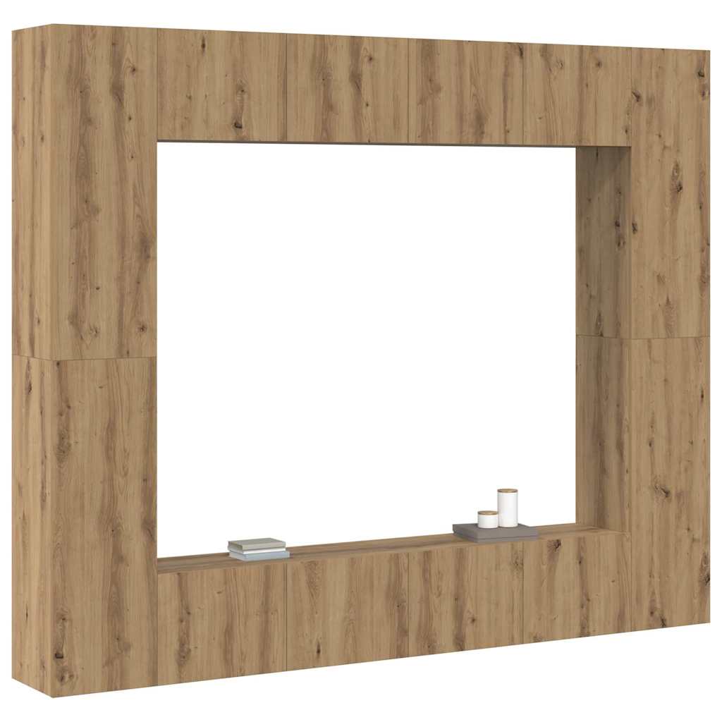 TV szekrény 8 pcs Barna 221 x 30 x 180 cm Faanyag