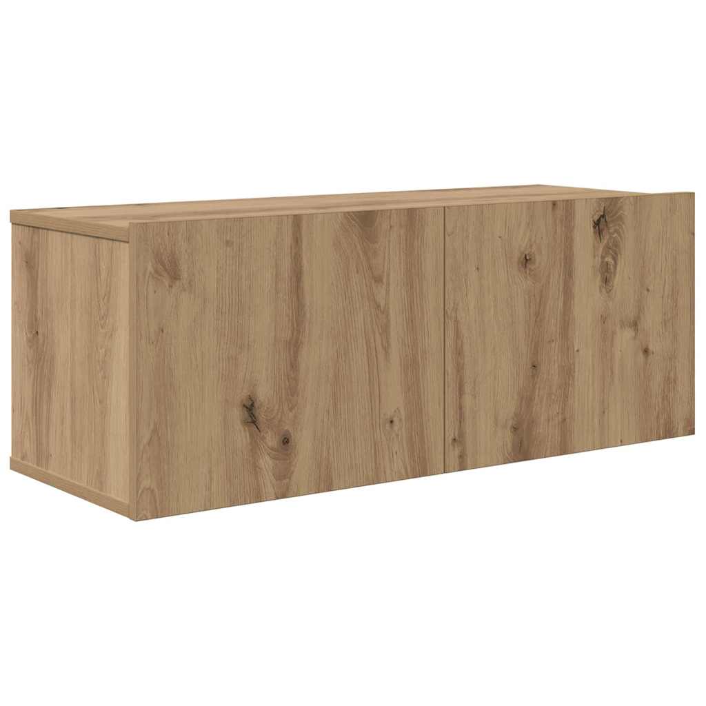 Fali TV Szekrény 4 pcs kézműves tölgy 200 x 30 x 30 cm