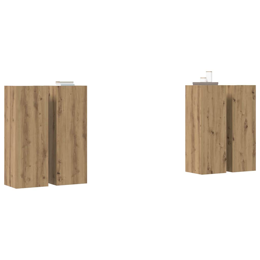 TV Szekrény Szett 4 pcs kézműves tölgy 30.5 x 30 x 90 cm