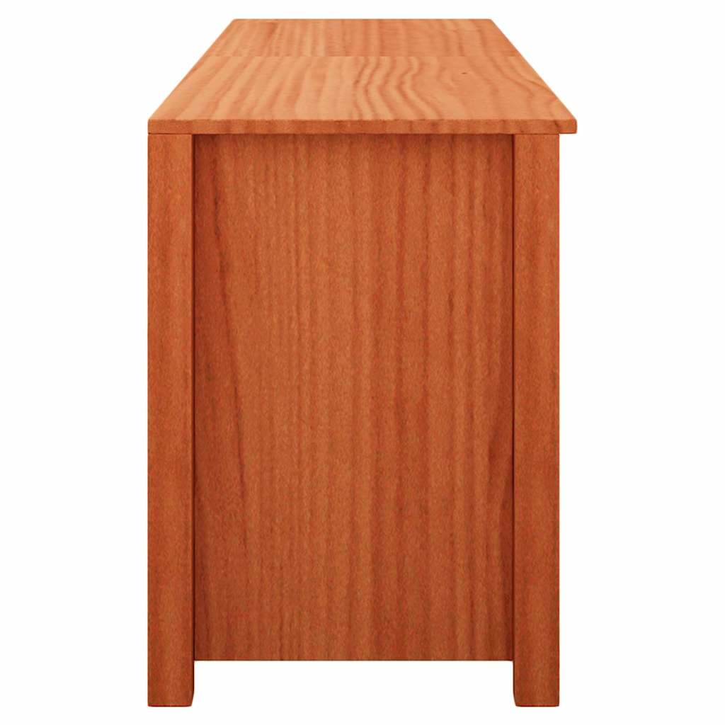 Cipőpad polcokkal Viaszbarna 160 x 36.5 x 50 cm Tömör fenyőfa