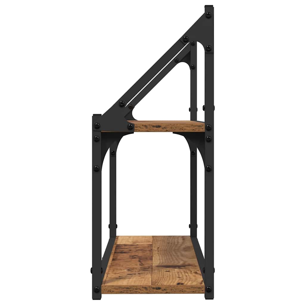 Falpolc polcokkal tárolóval Régi fa 60 x 21 x 51 cm Faanyag