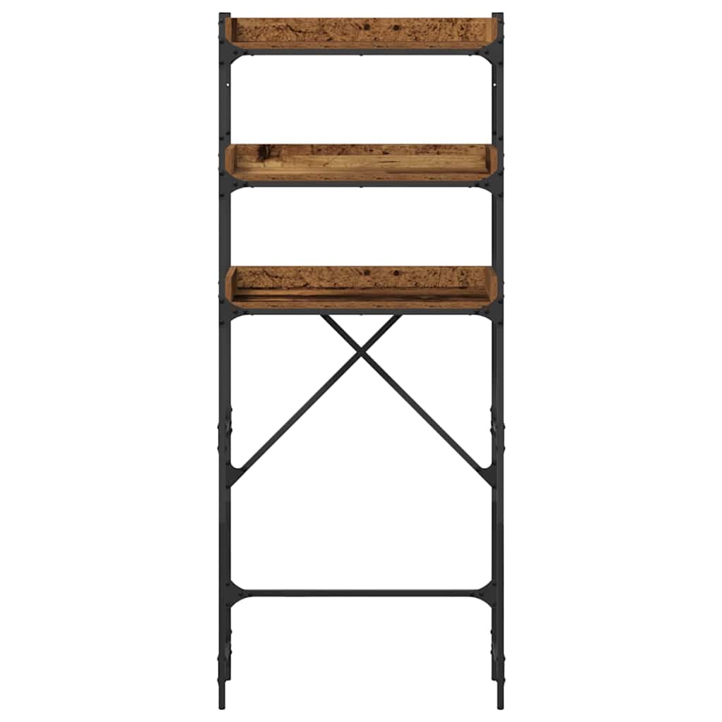 Mosógép polc polcokkal Régi fa 67 x 25 x 163 cm Faanyag