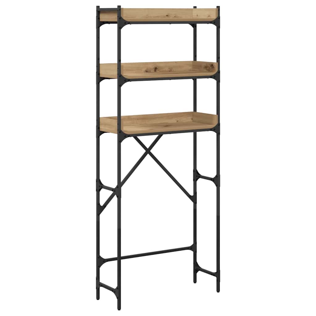 Mosógép polc polcokkal tárolóval 67 x 25 x 163 cm Faanyag