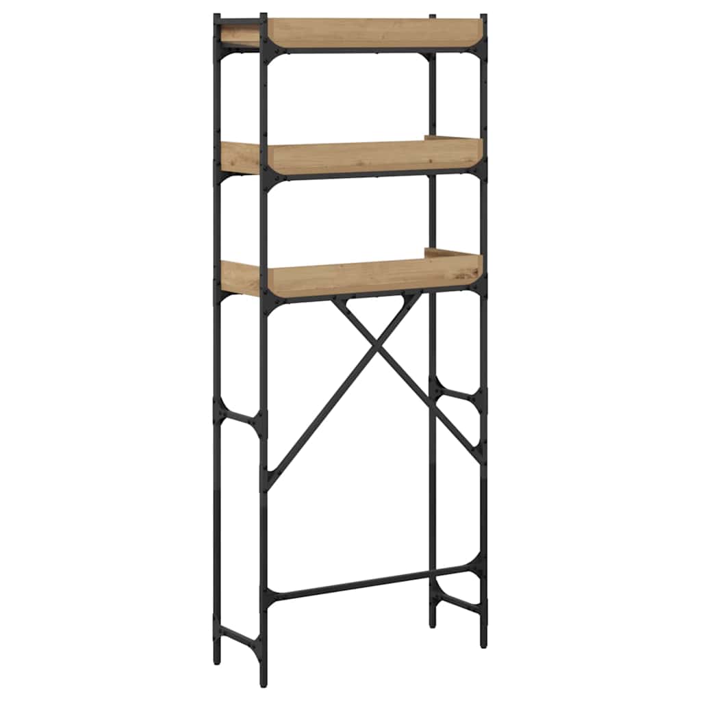 Mosógép polc polcokkal tárolóval 67 x 25 x 163 cm Faanyag