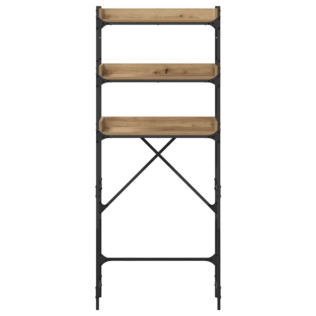 Mosógép polc polcokkal tárolóval 67 x 25 x 163 cm Faanyag