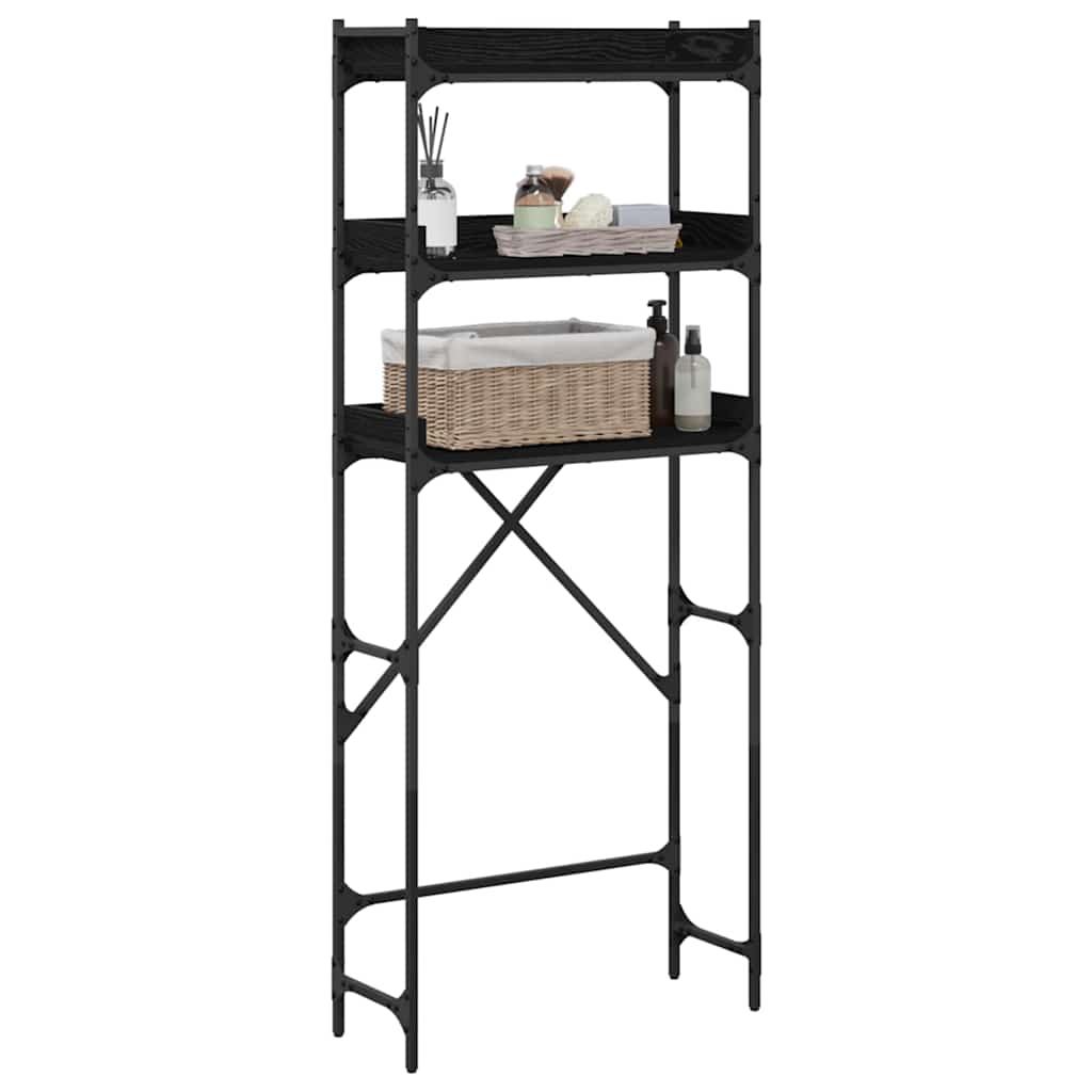 Mosógép polc polcokkal tárolóval 67 x 25 x 163 cm Faanyag