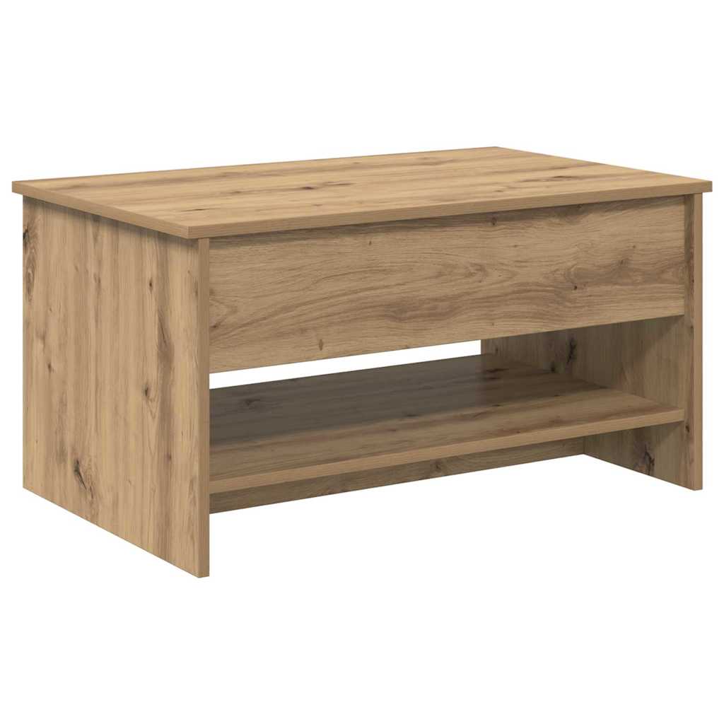 Dohányzóasztal kézműves tölgy 80 x 50.5 x 41.5 cm Faanyag