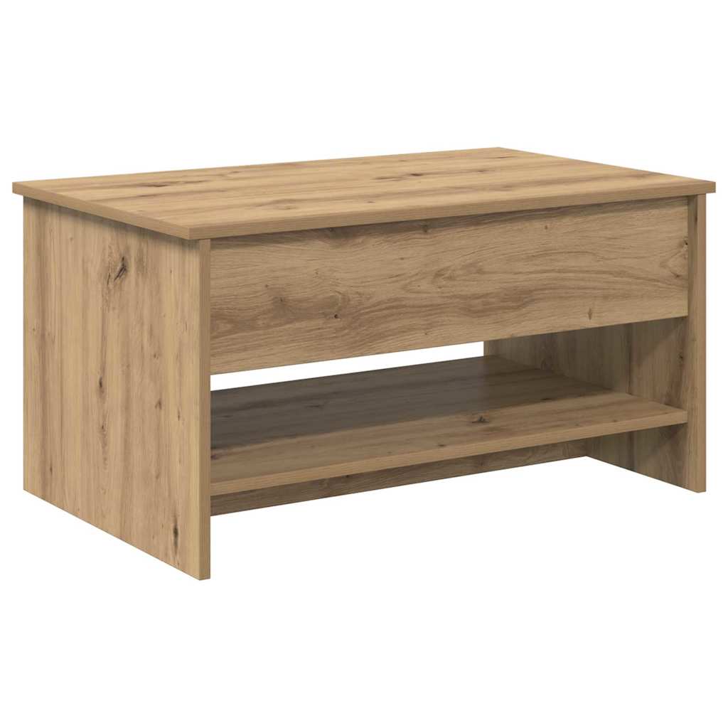 Dohányzóasztal kézműves tölgy 80 x 50.5 x 41.5 cm Faanyag