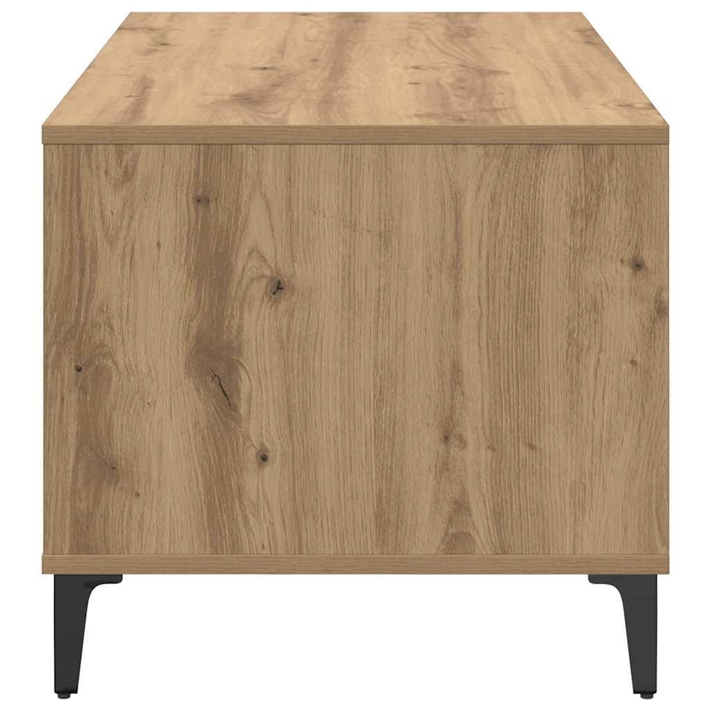 Dohányzóasztal fiókkal kézműves tölgy 90 x 49 x 45 cm Faanyag