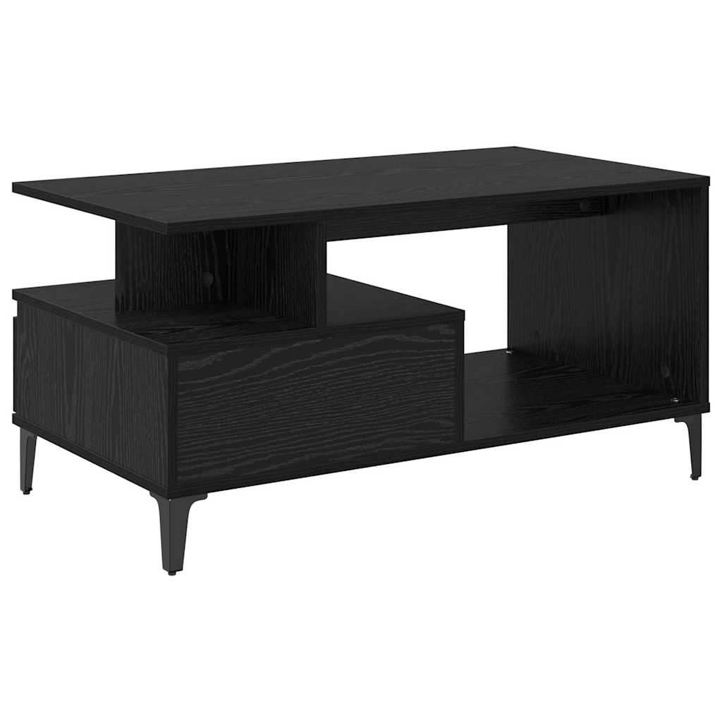 Dohányzóasztal fiókkal Musta tammi 90 x 49 x 45 cm Faanyag