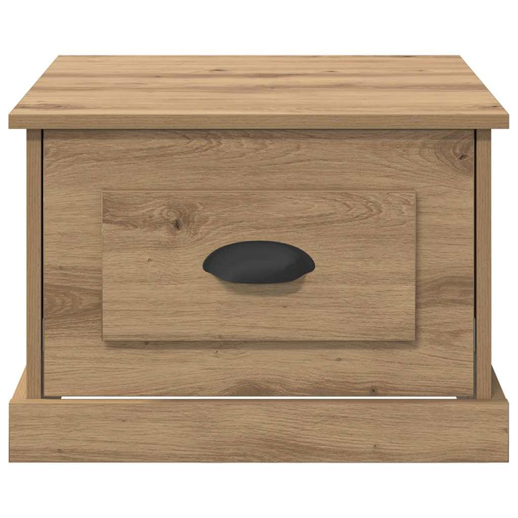 Dohányzóasztal fiókkal kézműves tölgy 50 x 50 x 35 cm Faanyag