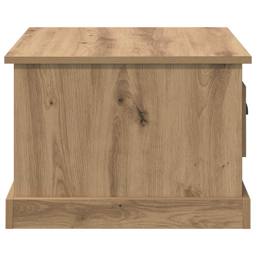 Dohányzóasztal fiókkal kézműves tölgy 50 x 50 x 35 cm Faanyag