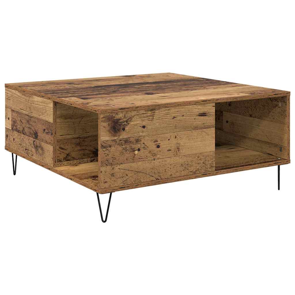 Dohányzóasztal Régi fa 80 x 80 x 36.5 cm Faanyag