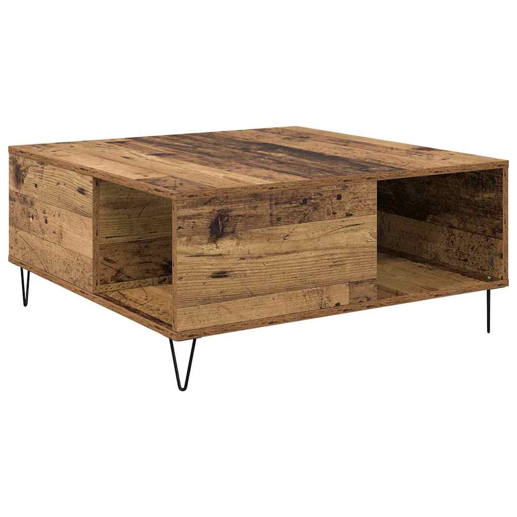 Dohányzóasztal Régi fa 80 x 80 x 36.5 cm Faanyag