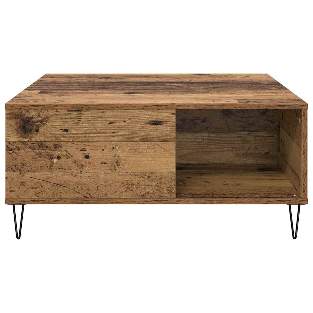 Dohányzóasztal Régi fa 80 x 80 x 36.5 cm Faanyag