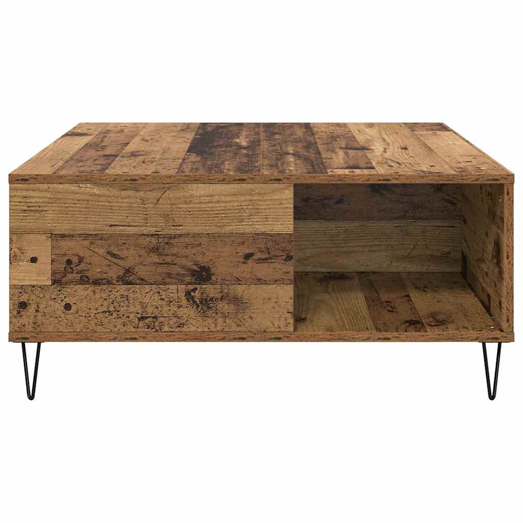 Dohányzóasztal Régi fa 80 x 80 x 36.5 cm Faanyag
