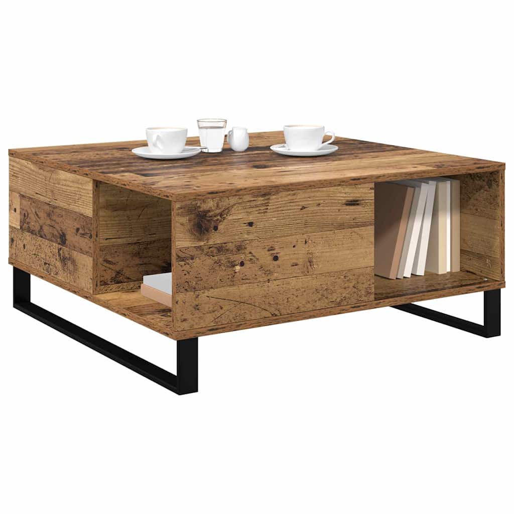 Dohányzóasztal Régi fa 80 x 80 x 36.5 cm Faanyag