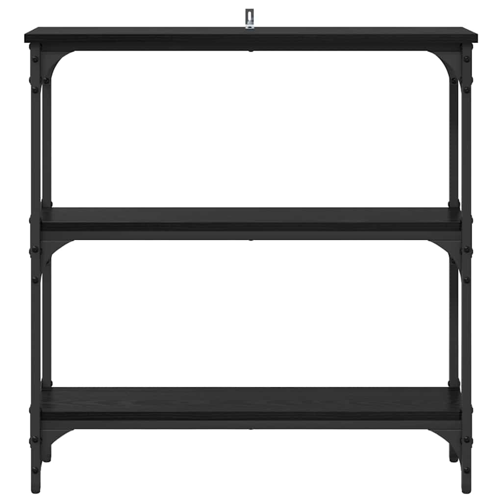 Konzolasztal Musta tammi 75 x 22.5 x 75 cm Műgyanta fa és Fém