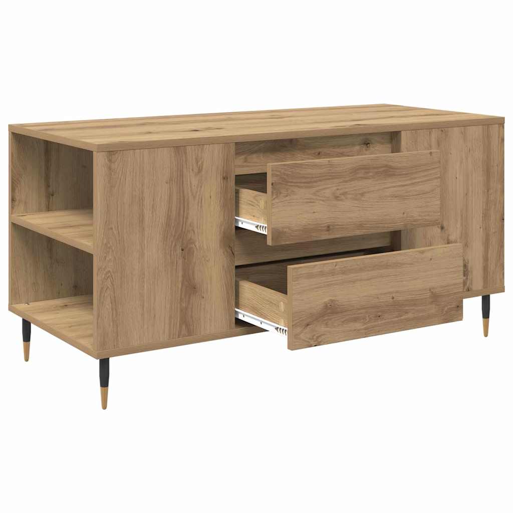 Dohányzóasztal kézműves tölgy 102 x 44.5 x 50 cm Faanyag