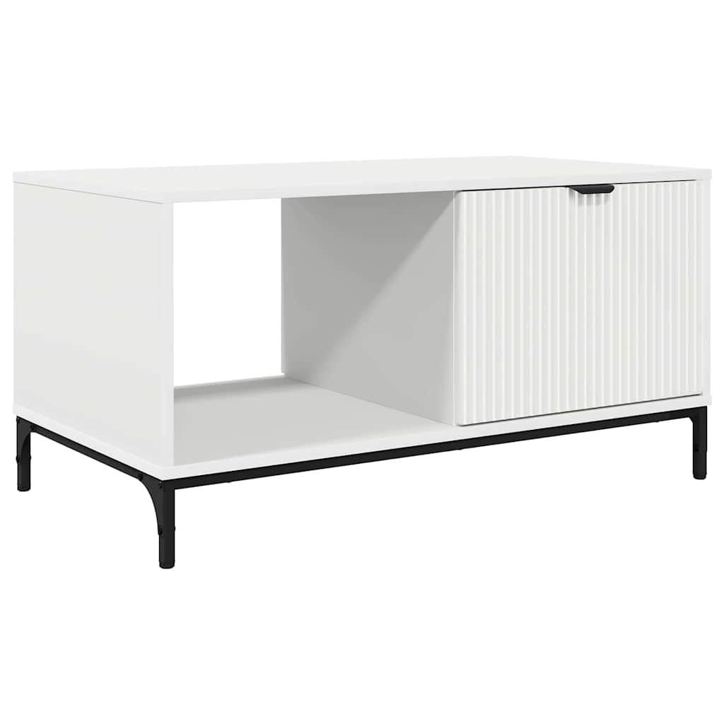 Dohányzóasztal Fehér 90 x 49 x 46 cm Faanyag