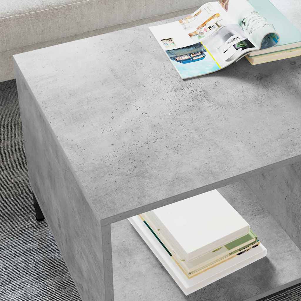 Dohányzóasztal Beton szürke 90 x 49 x 46 cm Faanyag