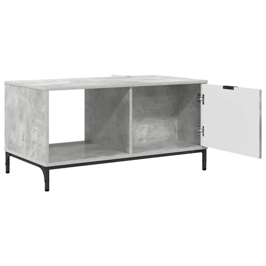 Dohányzóasztal Beton szürke 90 x 49 x 46 cm Faanyag