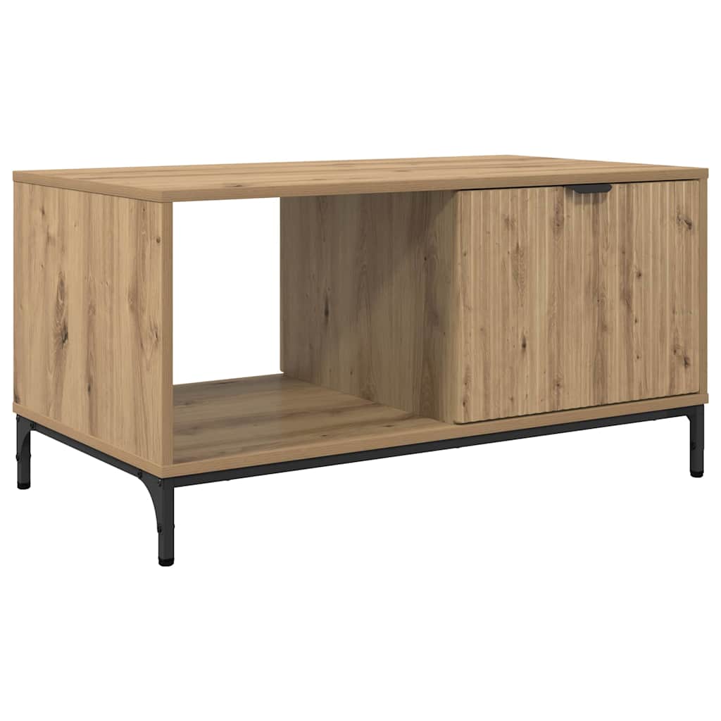 Dohányzóasztal kézműves tölgy 90 x 49 x 46 cm Faanyag
