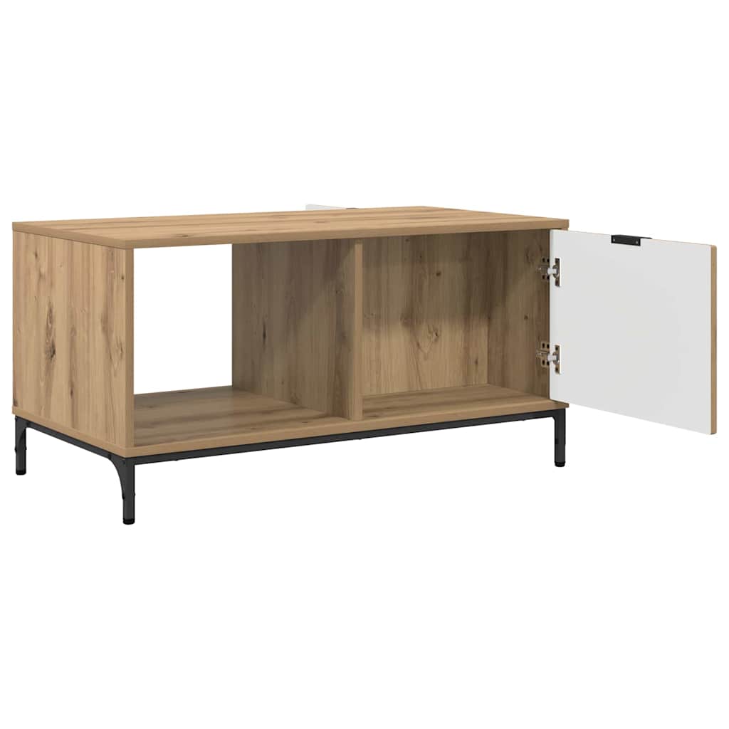 Dohányzóasztal kézműves tölgy 90 x 49 x 46 cm Faanyag