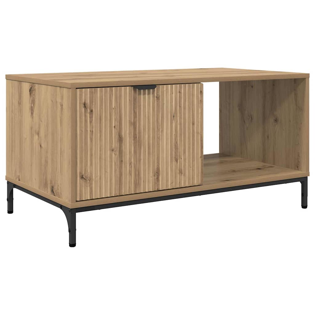 Dohányzóasztal kézműves tölgy 90 x 49 x 46 cm Faanyag