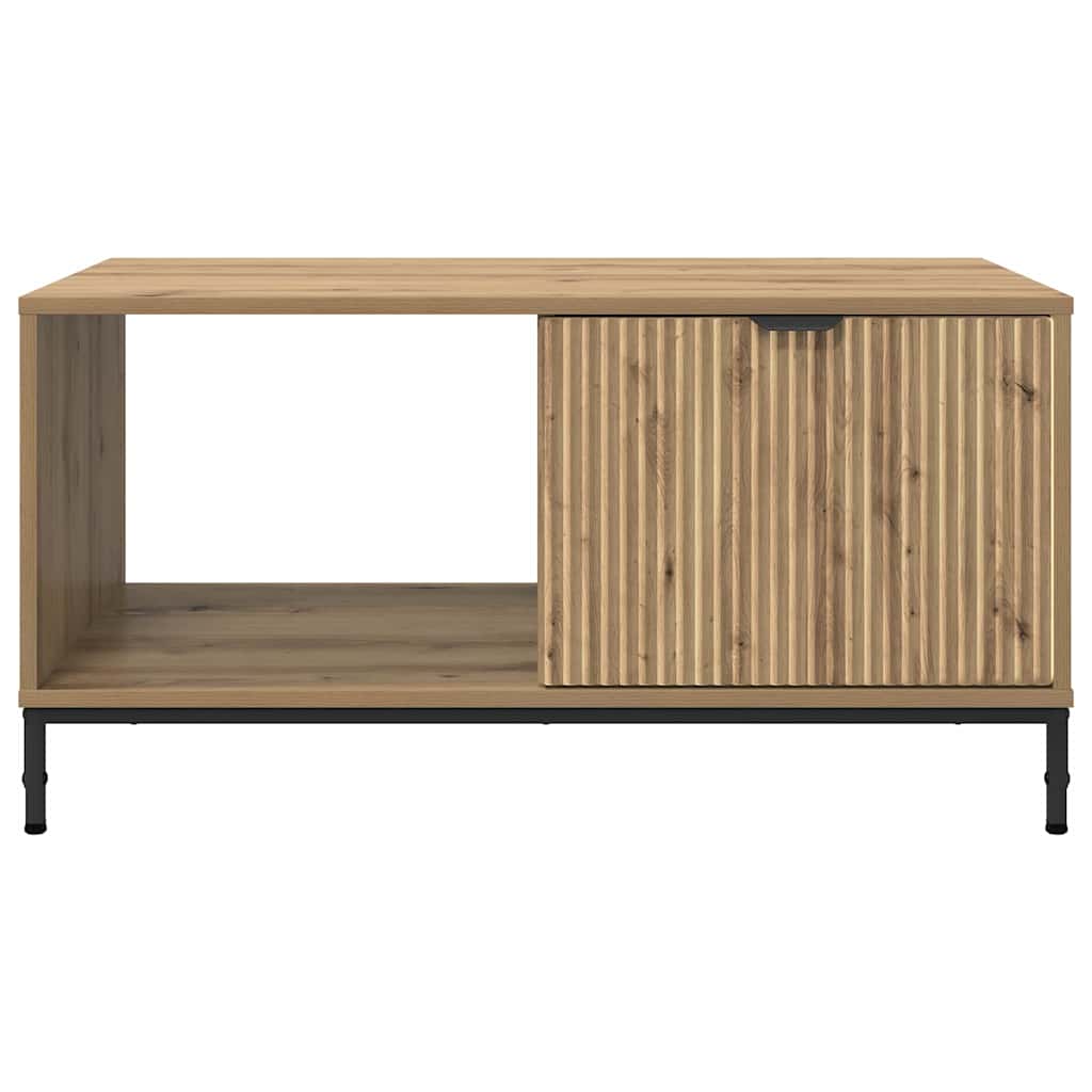 Dohányzóasztal kézműves tölgy 90 x 49 x 46 cm Faanyag