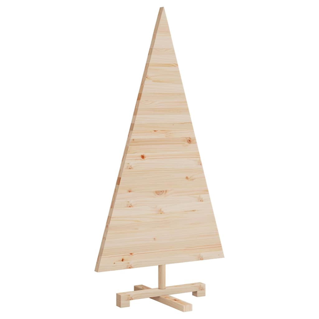 Karácsonyfák állvánnyal Természetes 120 cm Tömör fenyőfa
