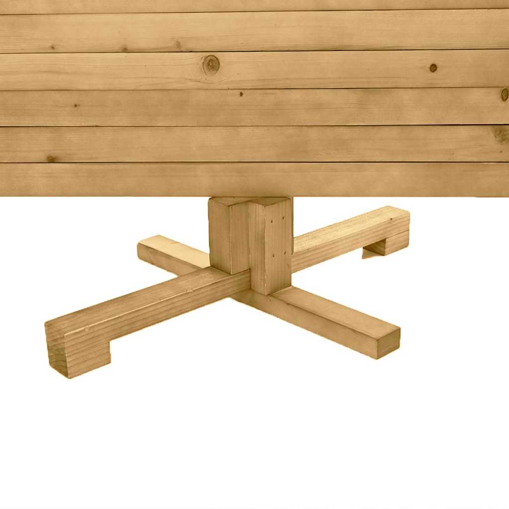 Karácsonyfák állvánnyal Barna 120 cm Tömör fenyőfa