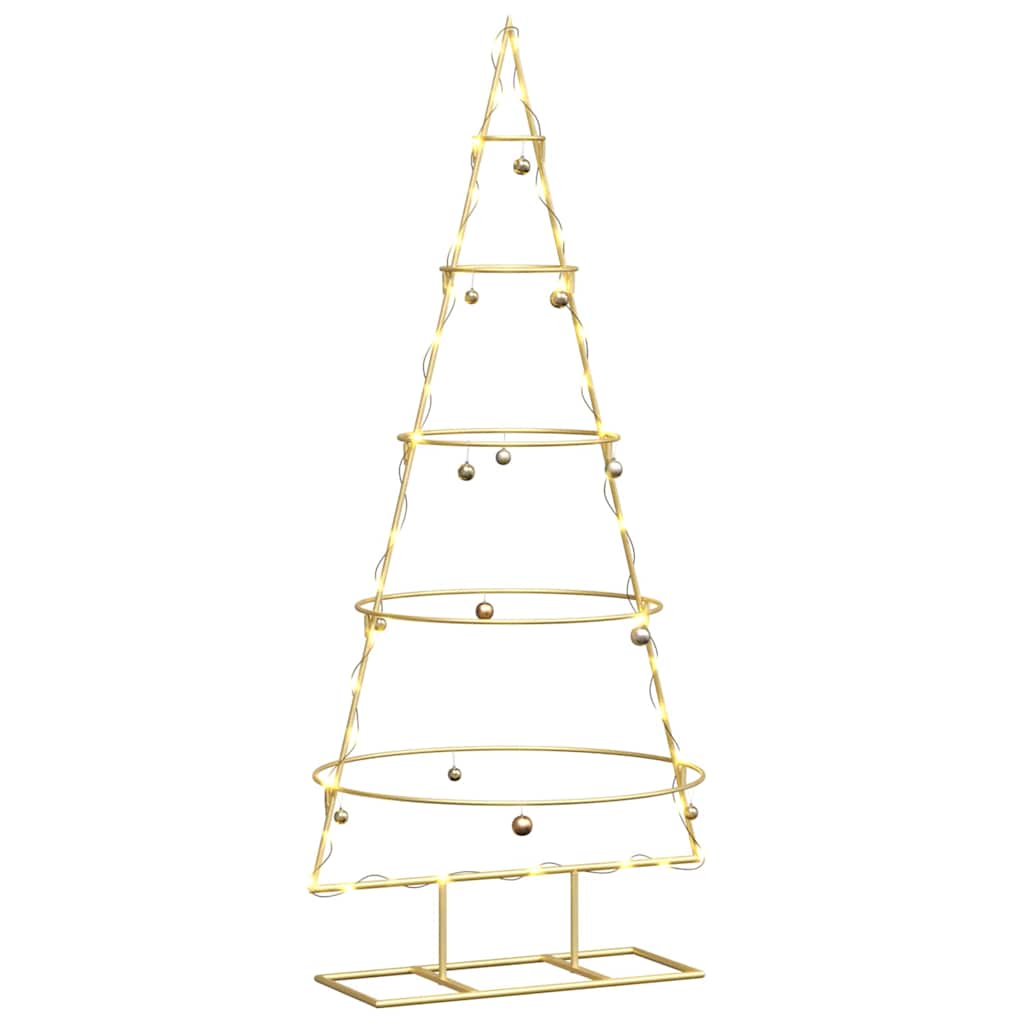 Fém karácsonyfa állvánnyal Arany 125 cm Porszórt Acél