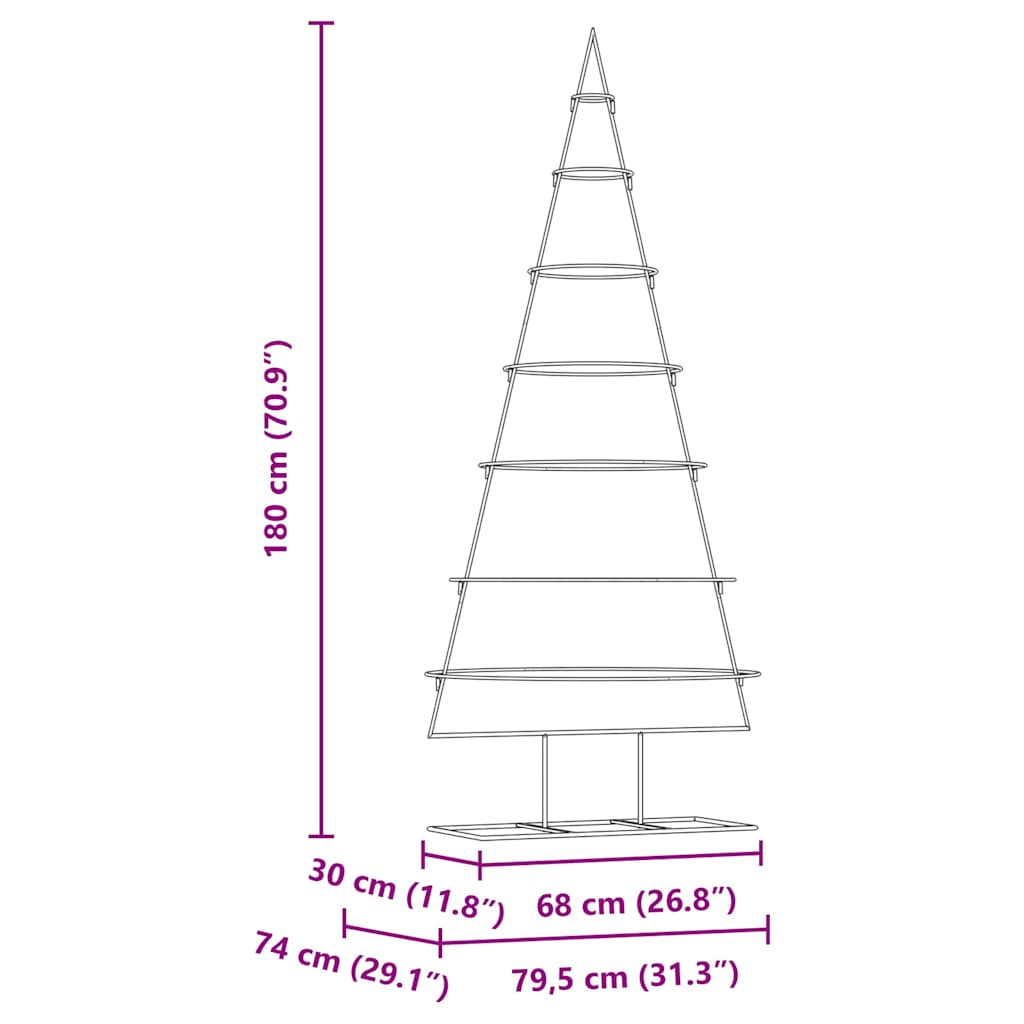 Fém karácsonyfa állvánnyal Arany 180 cm Porszórt Acél