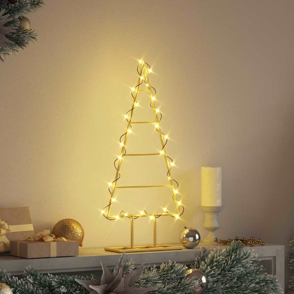 Fém karácsonyfa állvánnyal Arany 60 cm Porszórt Acél