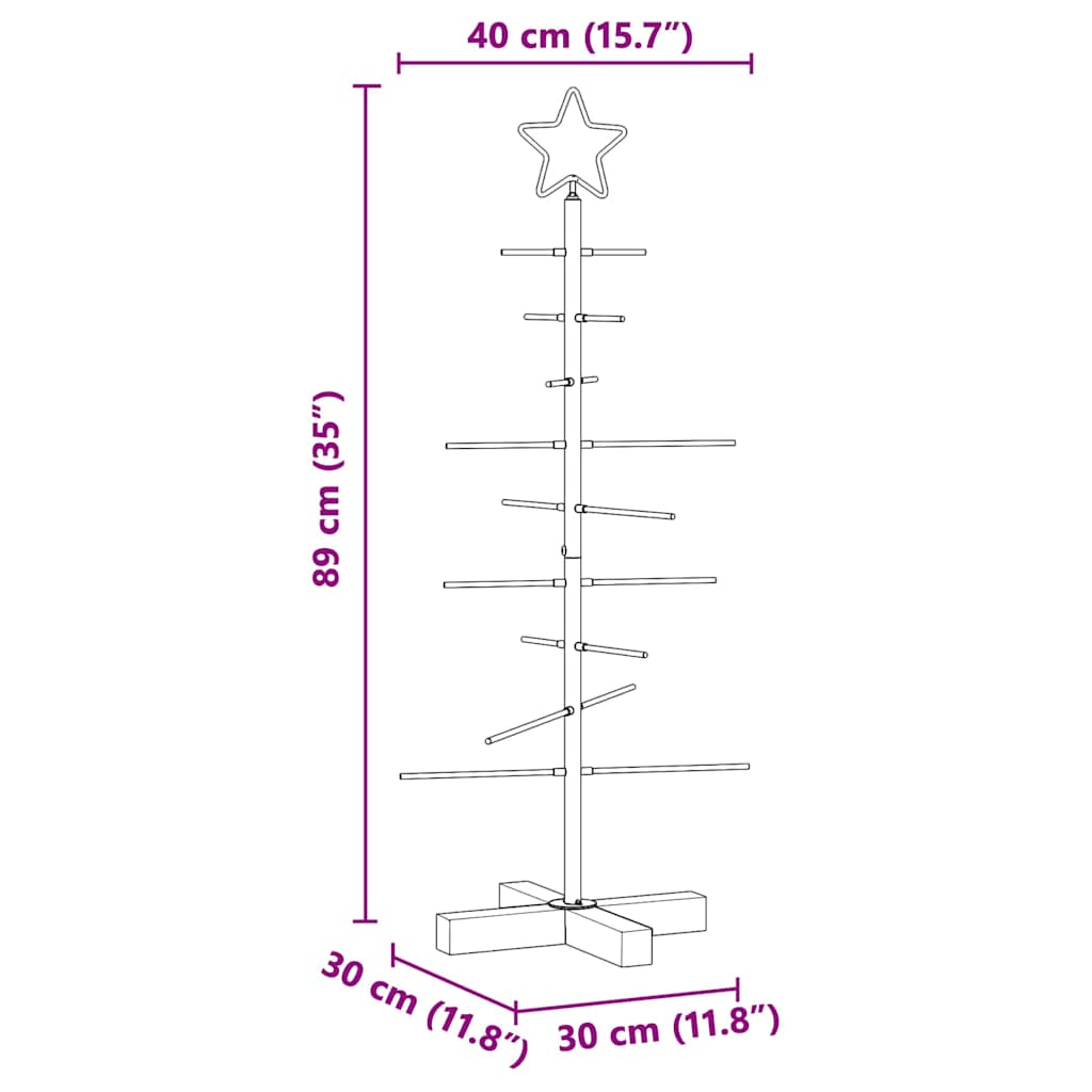 Fém karácsonyfa állvánnyal Fekete 90 cm Porszórt Acél