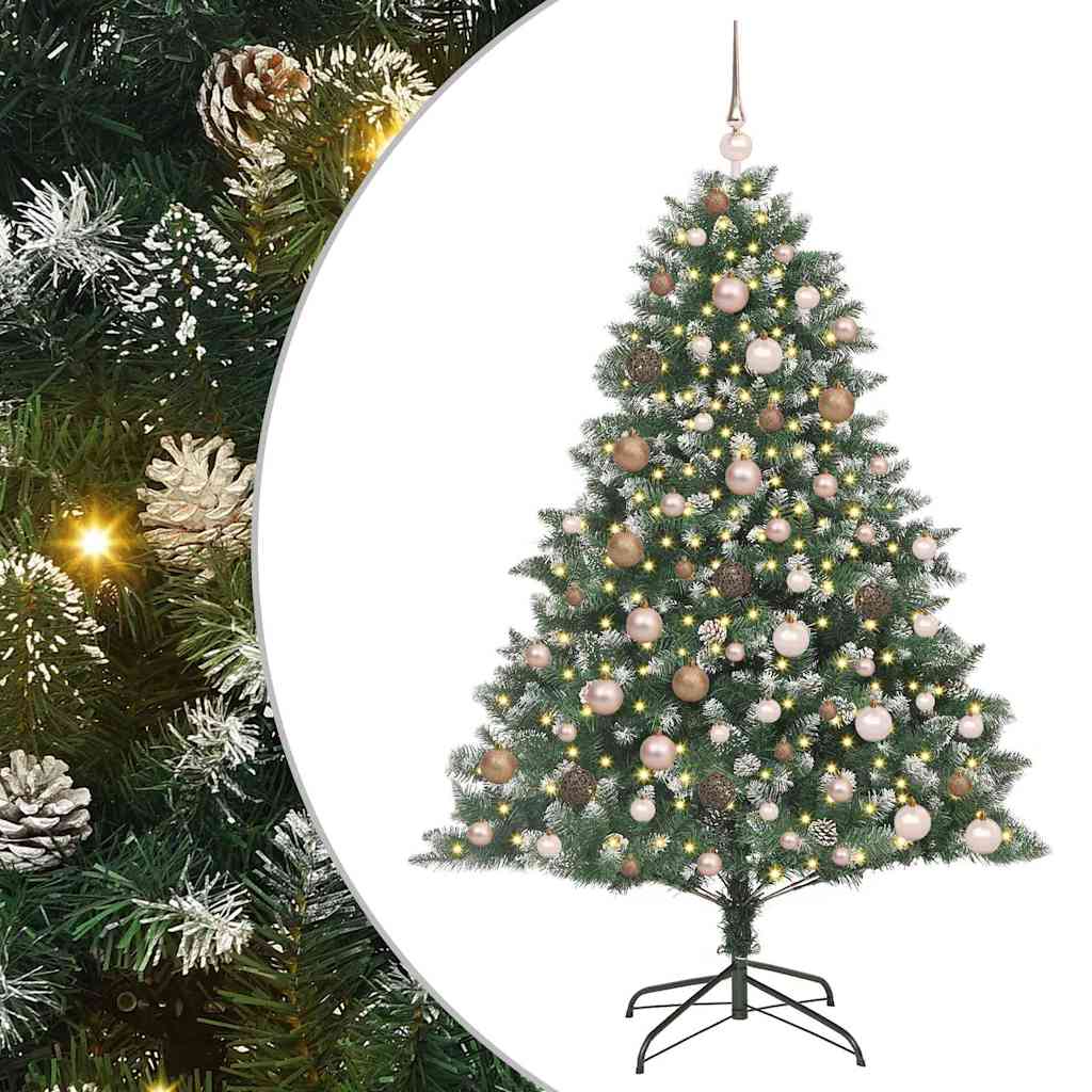 Mű karácsonyfa Zöld 126 x 126 x 180 cm PVC és Műanyag és Acél
