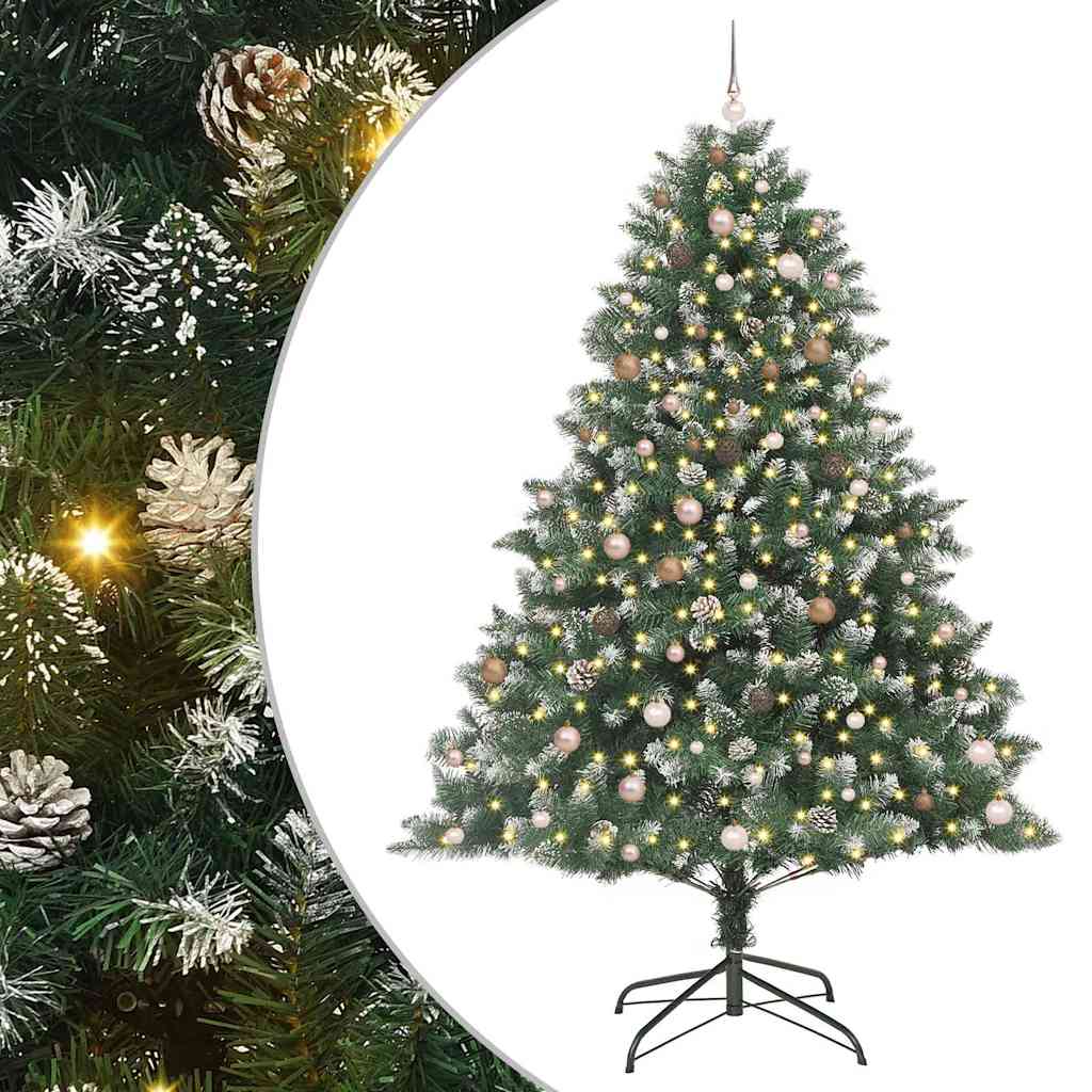 Mű karácsonyfa Zöld 160 x 160 x 240 cm PVC és Műanyag és Acél