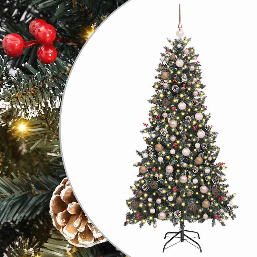 Mű karácsonyfa Zöld 114 x 114 x 210 cm PVC és Műanyag és Acél