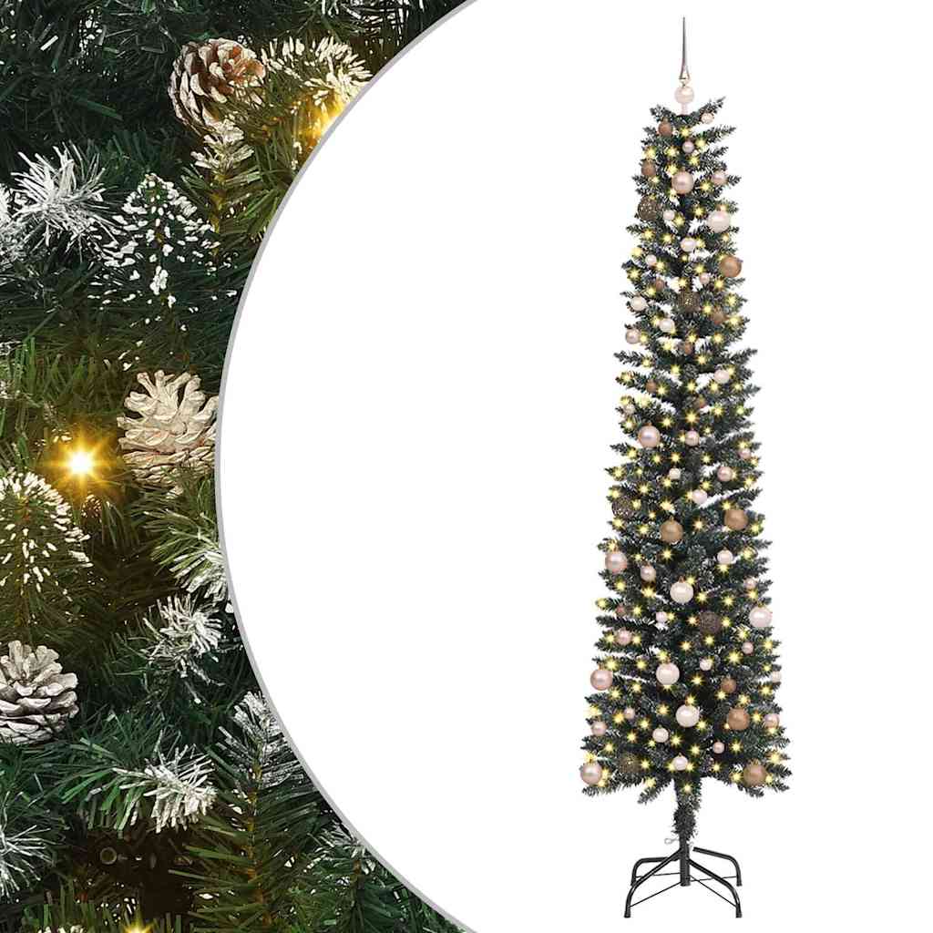 Mű karácsonyfa Zöld 58 x 58 x 240 cm PVC és Műanyag és Acél
