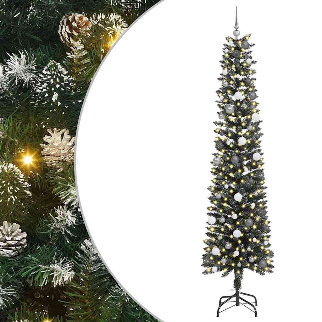 Mű karácsonyfa Zöld 58 x 58 x 240 cm PVC és Műanyag és Acél